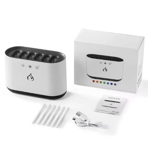 🌫️ Humidificateur Dynamique à Effet Flamme & Lumière RGB
