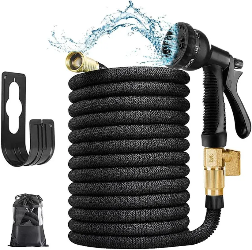 Tuyau d'arrosage flexible extensible-30m(100 pouces）