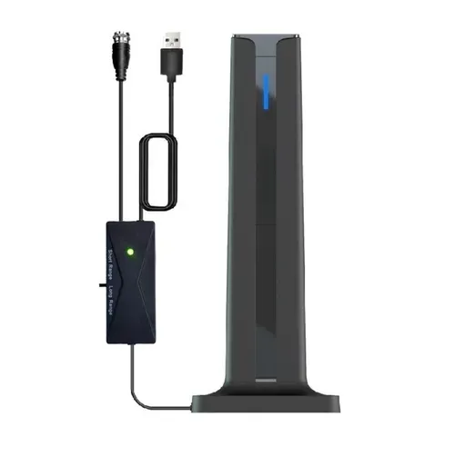 Antenne TV 4K, antenne intérieure numérique DVB-T HD ATSC à gain élevé, portée de 193 km (120 miles), compatible avec les normes ATSC et DVB-T transfrontalières.