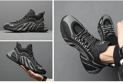 Chaussures de course respirantes à semelle souple pour hommes