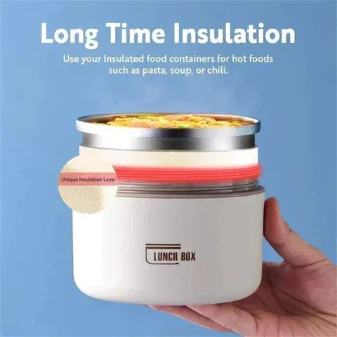 Boîte à lunch isotherme portable en acier inoxydable