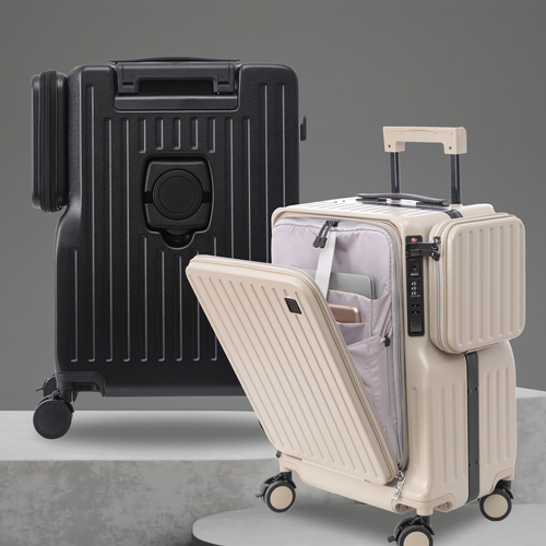 Valise cabine rigide à roulettes MGB, extensible, avec port USB, antivol, étanche, légère et résistante.