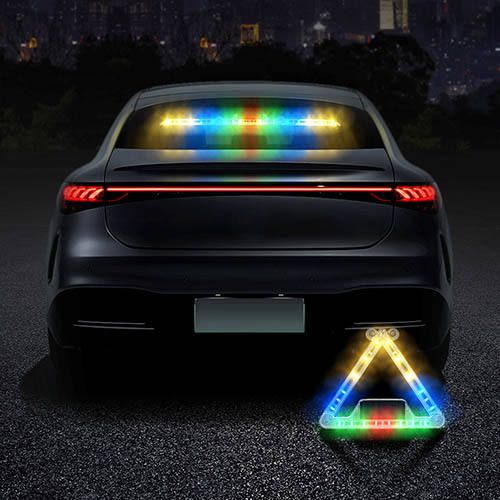 Barres lumineuses triangulaires pliables à LED solaires sans fil N22 pour véhicules d'urgence