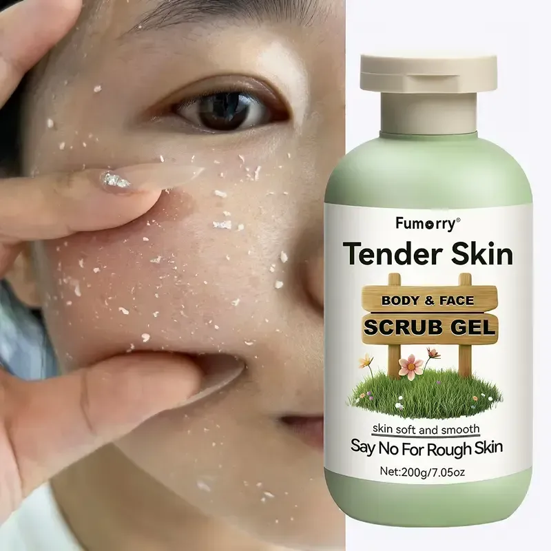 Gel exfoliant rajeunissant 200 g, nettoyant en profondeur, contient des extraits de plantes d'aloe vera, de rose et de camomille, adoucit la peau, débouche les pores, nettoie la peau, hydrate, peut être utilisé sur tout le corps, convient à tous les types de peau Achetez maintenant Achetez-en un et obtenez-en un gratuitement
