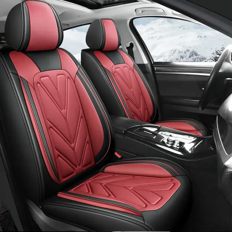 Arespark Housses de siège auto 5 places, ensemble complet, imperméables, en cuir nappa, housse de banquette fractionnable 40-60, universelles pour Nissan, Honda Civic, CRV, HRV, Kia Sorento, Toyota Corolla, 4Runner, Camry, Hyundai, Mazda (ensemble complet)