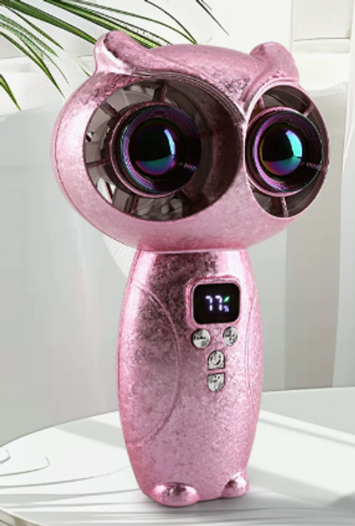 Ventilateur de poche  à double turbine USB avec écran numérique intelligent et vitesse à variation continue - Ventilateur de refroidissement portable adapté pour les voyages, l'extérieur, fonctionnement par USB