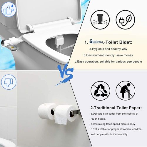🚿 Accessoire de Bidet Sans Électricité à Double Buse – Nettoyage Hygiénique, Pression Réglable & Installation Facile en 15 Min ! 🛠️