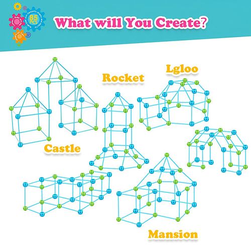 KIT DE CONSTRUCTION DE FORTERESSE MAGIQUE 3D | FORTKIDS