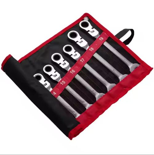 Jeu de clés à cliquet flexibles 8-19 mm, à anneau denté, à cliquet combinées flexibles
