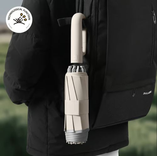 Parapluie à boucle, bande de sécurité réfléchissante, robuste et coupe-vent, portable et de voyage