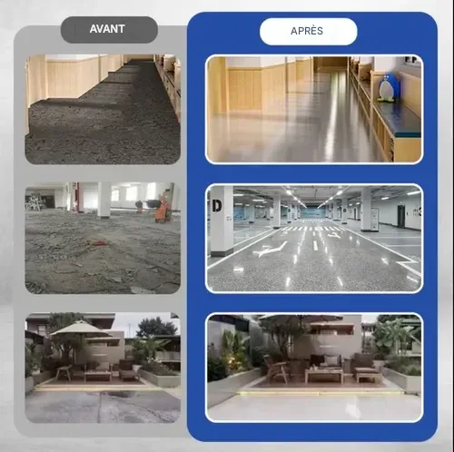 🔥 Sol en résine époxy ultra-brillant à motif marbré