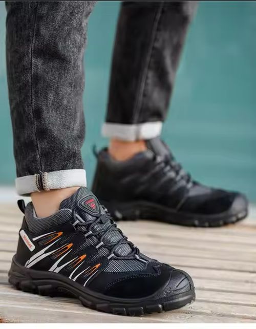 Chaussures de sécurité légères et antidérapantes à embout en acier pour hommes