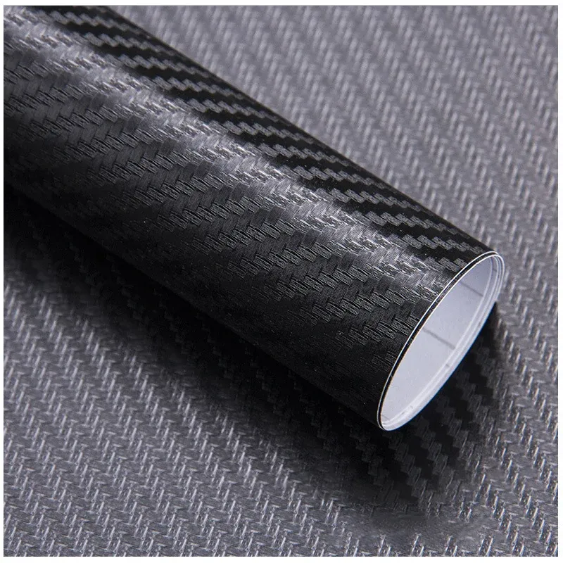 Rouleau de vinyle pour enveloppe de voiture en fibre de carbone avec évacuation de l'air
