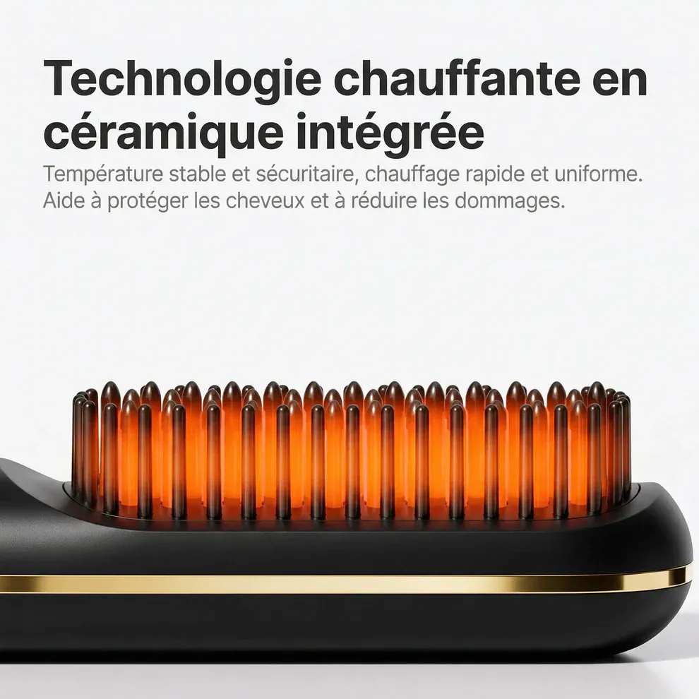 La PREMIÈRE brosse coiffante intelligente pour cheveux courts