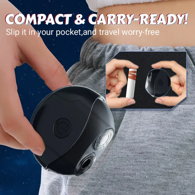 ✨ Rasoir électrique multifonction portable – Lames double anneau, étanche IPX4 & design UFO compact 🪒⚡