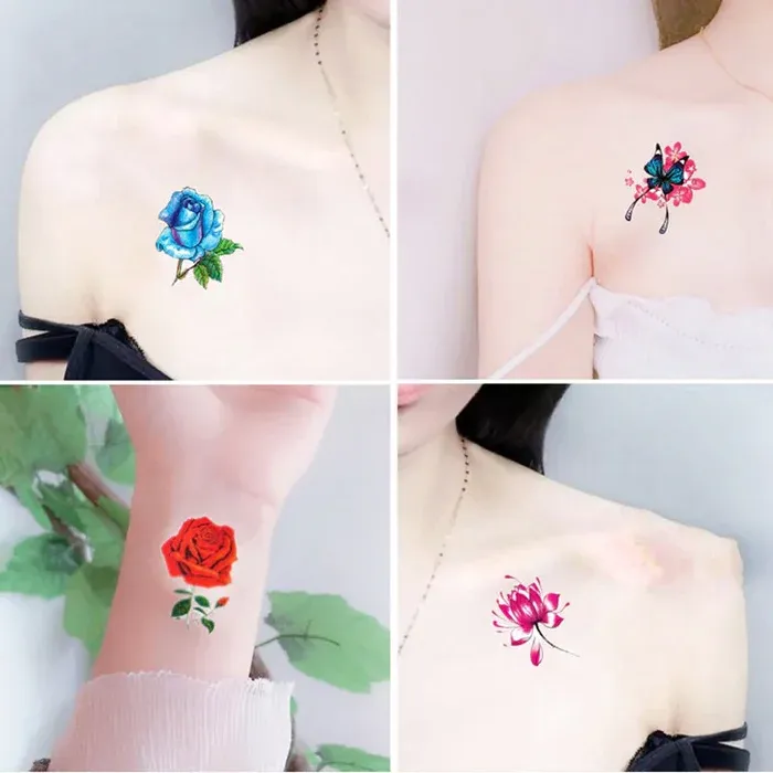 🌺Autocollants de tatouage élégants et créatifs 50PCS🦋