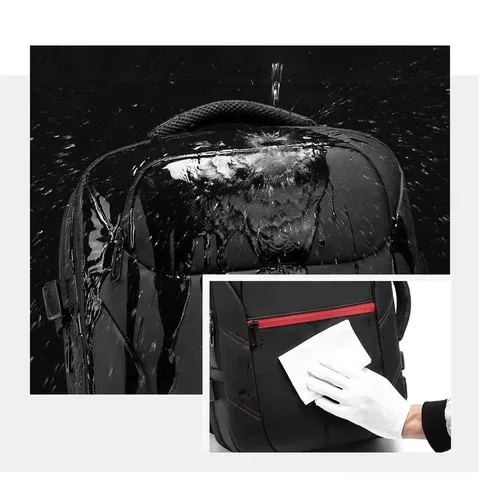 Sac de voyage décontracté pour ordinateur portable avec chargeur USB et étanche pour homme