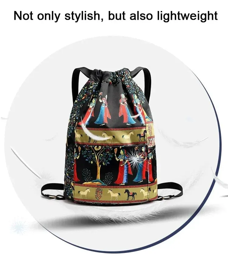 😍Sac à dos de sport pliable avec cordon de serrage et grande capacité✨