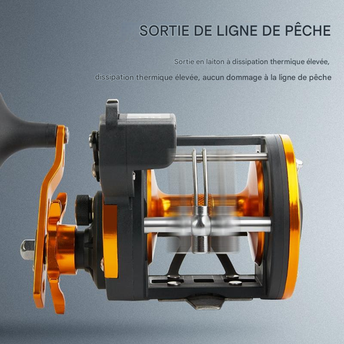 XDT-30  Moulinet de pêche à la traîne BILLINGS série XDT avec affichage numérique, ratio de 3,8:1, frein maximal de 15 kg, en alliage d'aluminium robuste et durable, pour eau douce et eau salée. Accessoires et matériel de pêche.