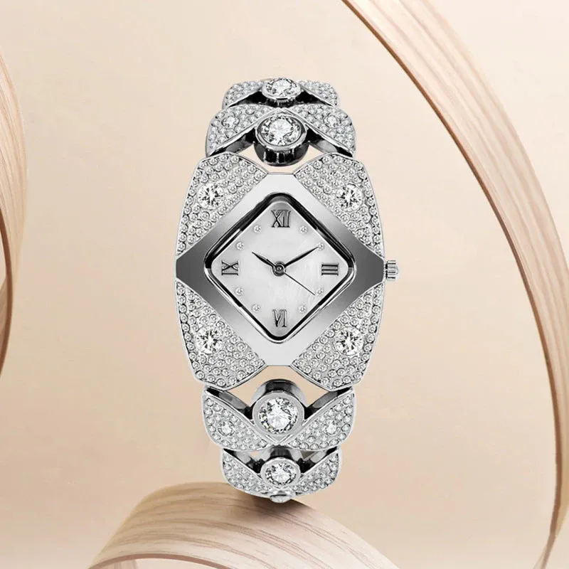 ⌚Montre à quartz rétro pour femme avec strass scintillants