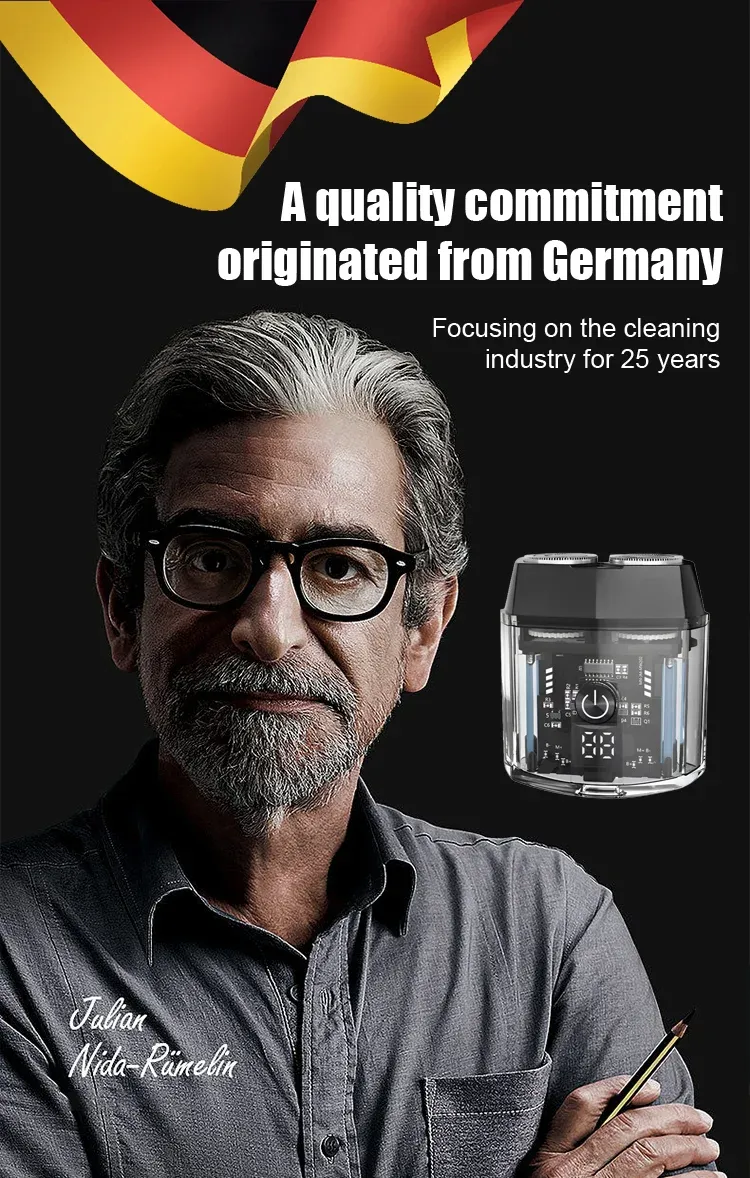 Rasoir allemand à lame magnétique et affichage numérique