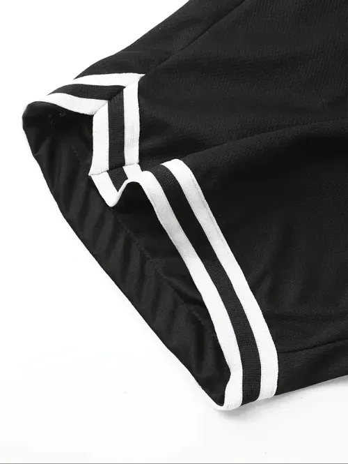 Lot de 4 shorts de sport décontractés pour hommes avec poches zippées - Polyester respirant, ceinture élastique, vêtements de basket-ball et de sport multicolores, lavables en machine