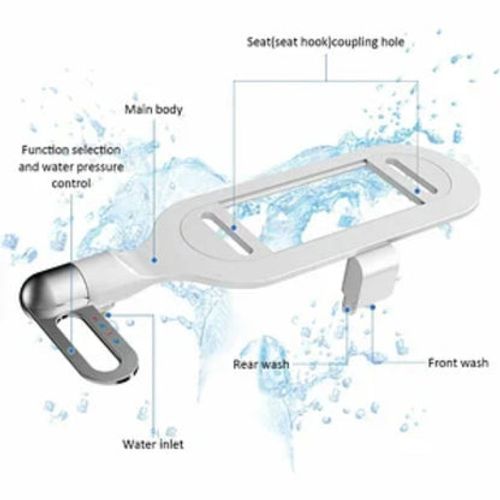🚿 Accessoire de Bidet Sans Électricité à Double Buse – Nettoyage Hygiénique, Pression Réglable & Installation Facile en 15 Min ! 🛠️