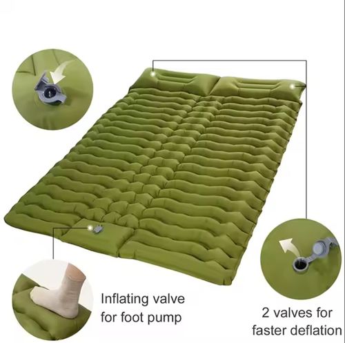 Lit double gonflable portable