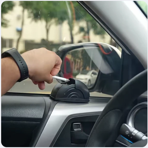 Cendrier de Voiture Portable 🚗 – Antivent & Anti-Odeur de Cigarette