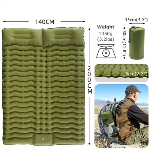 Lit double gonflable portable