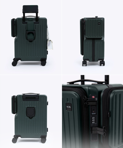 Valise cabine rigide à roulettes MGB, extensible, avec port USB, antivol, étanche, légère et résistante.