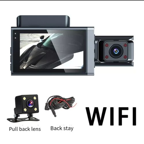 Caméra de tableau de bord 4K à 3 canaux