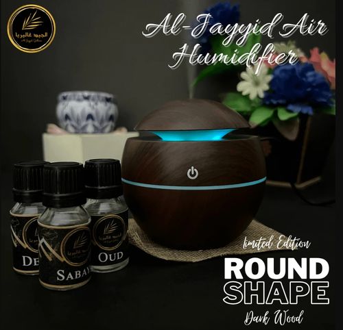 Humidificateur et diffuseur d'air en forme de vase en bois clair