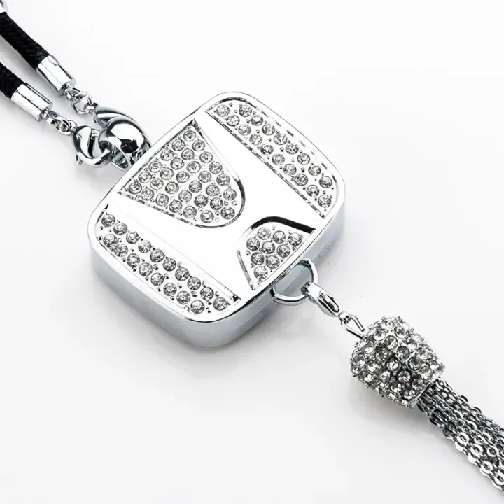 Pendentif d'aromathérapie avec logo de voiture en métal et diamant