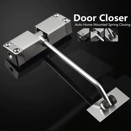 Ferme-porte silencieux à ressort, ferme-porte automatique réglable en acier inoxydable