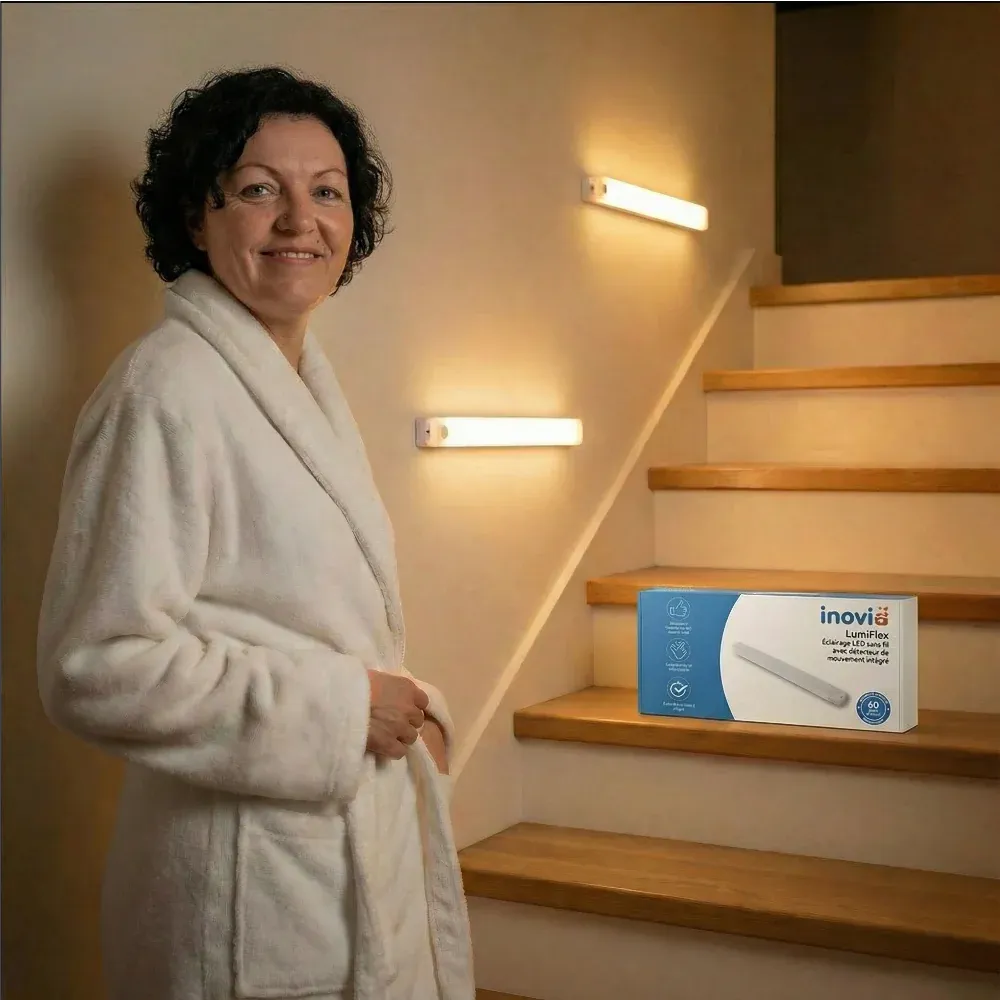 LumiFlex – Éclairage LED  sans fil avec détecteur de mouvement intégré