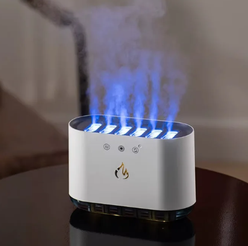 🌫️ Humidificateur Dynamique à Effet Flamme & Lumière RGB