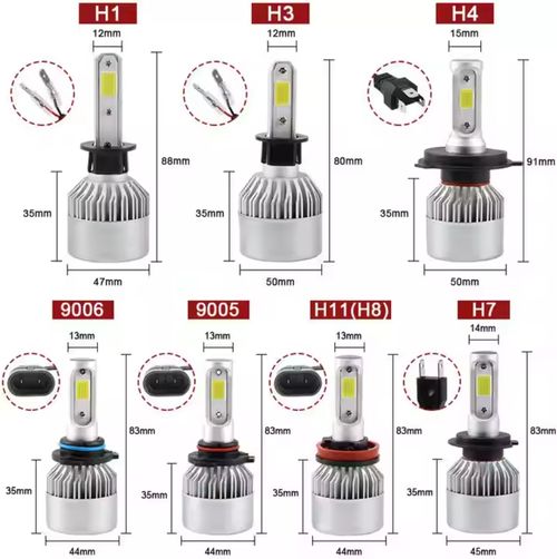 Pièces et accessoires pour véhicules Systèmes d'éclairage automatique Phares à LED Ampoule de phare LED 12 V 16 000 lumens pour voiture
