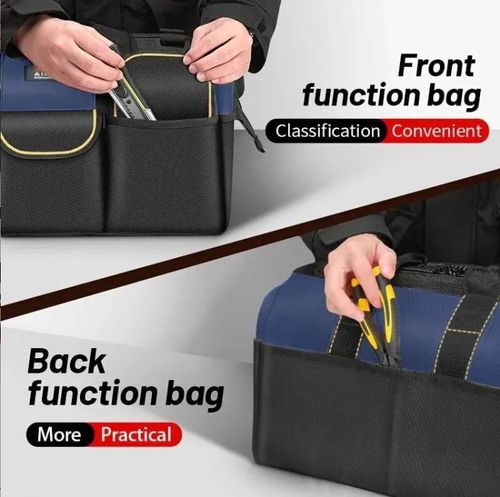 Grand sac à outils en tissu double imperméable avec rembourrage doux