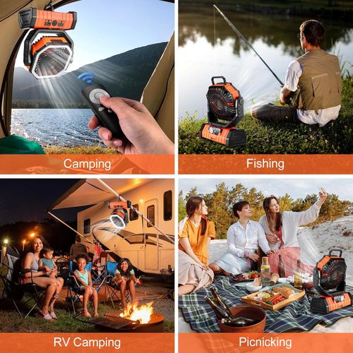 Ventilateur de camping portable et batterie externe