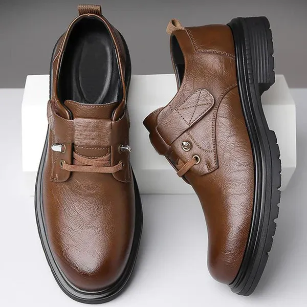 Chaussures Homme Rétro en Cuir PU - Semelle Souple et Confort Respirant, Style Intemporel pour Quotidien 🏃‍♂️📦