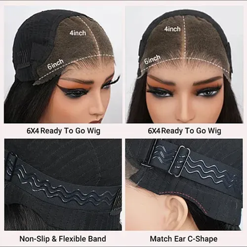 Perruques de cheveux humains ondulés lâches de densité complète de 250 % 13x4 perruques frontales en dentelle ondulée océanique avec frange rideau-Geeta Hair