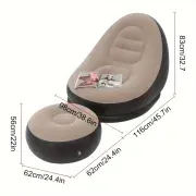 Canapé gonflable portable avec pédale, emballage coloré, canapé floqué mobile pour loisirs, maison, camping, extérieur
