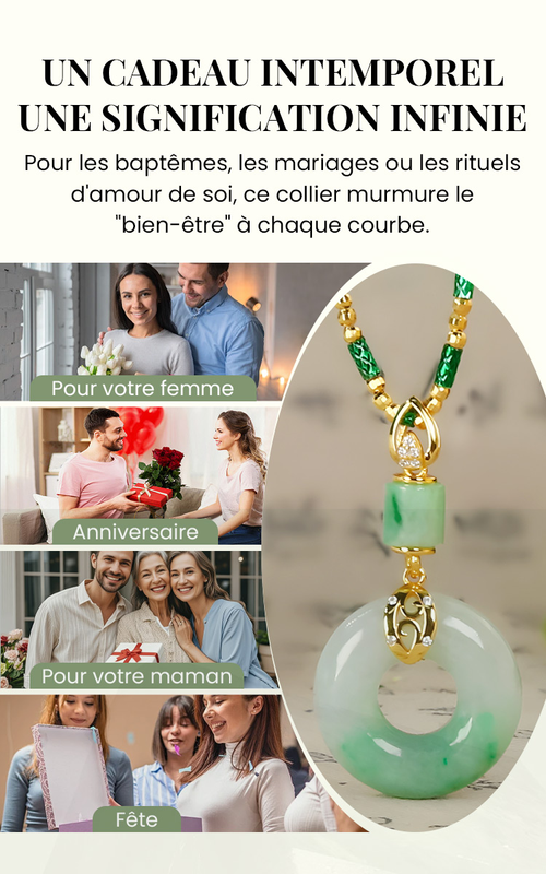 Collier de Paix et Bénédiction en Jade Hetian