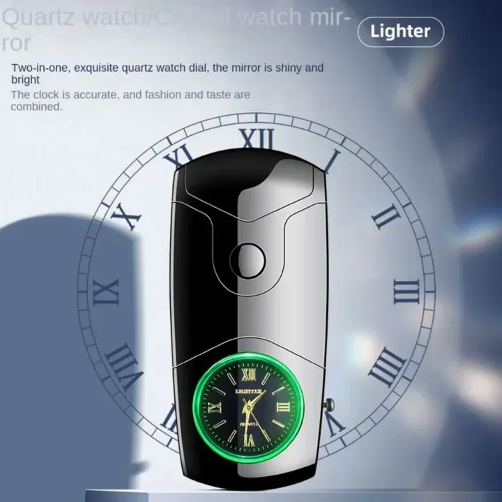 Montre connectée pour homme, briquet électronique rechargeable par USB