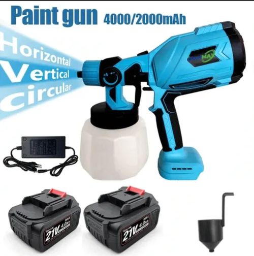 Le pulvérisateur de peinture sans fil haute tension avec 2 batteries 🎨🔋 est parfait pour vos projets de peinture au pistolet !