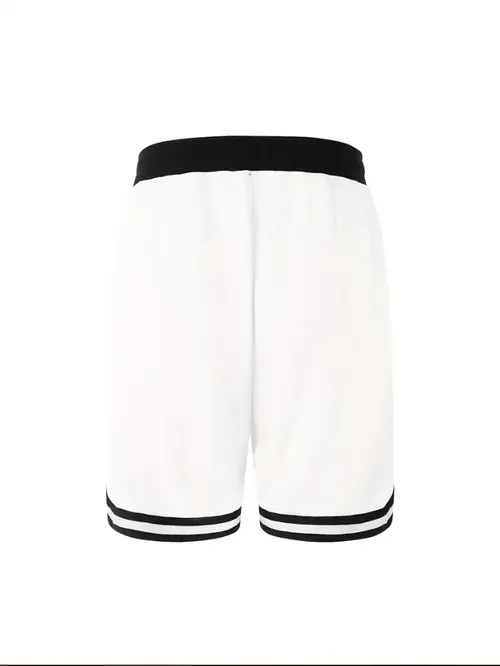 Lot de 4 shorts de sport décontractés pour hommes avec poches zippées - Polyester respirant, ceinture élastique, vêtements de basket-ball et de sport multicolores, lavables en machine