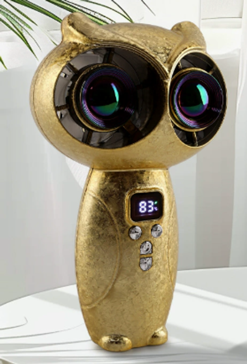 Ventilateur de poche  à double turbine USB avec écran numérique intelligent et vitesse à variation continue - Ventilateur de refroidissement portable adapté pour les voyages, l'extérieur, fonctionnement par USB