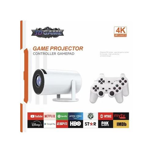 Projecteur de jeu 4K - Blanc - Manette de jeu incluse