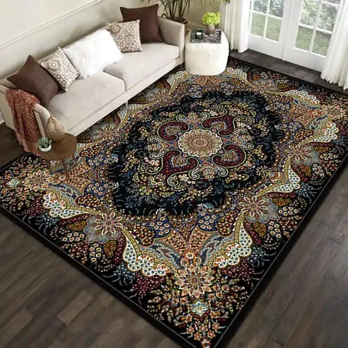 Tapis décoratifs pliables doux à poils courts de style bohème